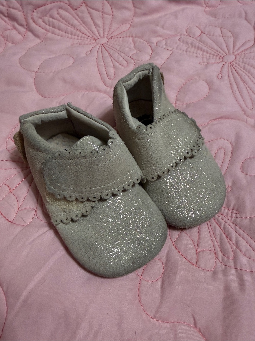 Livie & Luca Glittery Leather Baby Boots